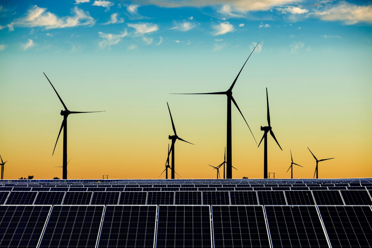 shutterstock_Solar photovoltaic panels and wind turbines. Energy concept_POWER